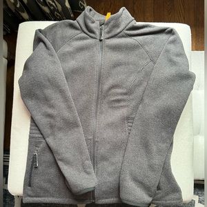 Lucy Herringbone fitted track jacket. Size XL.